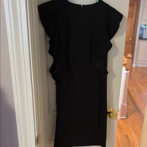 Elegant Black Ruffle Dress
